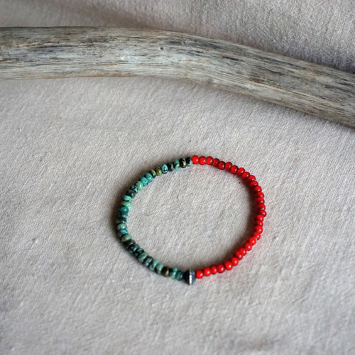 再販】ターコイズブレス～ターコイズ×ホワイトハーツ×ナホバパール