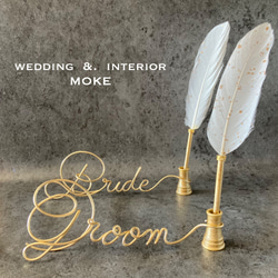 〜Groom &. Bride〜　ワイヤーサイン 2枚目の画像