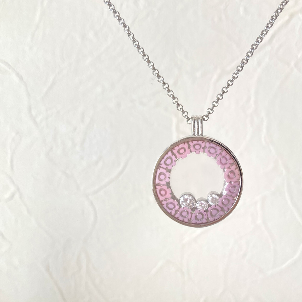 ミルフィオリとキュービックのペンダントl