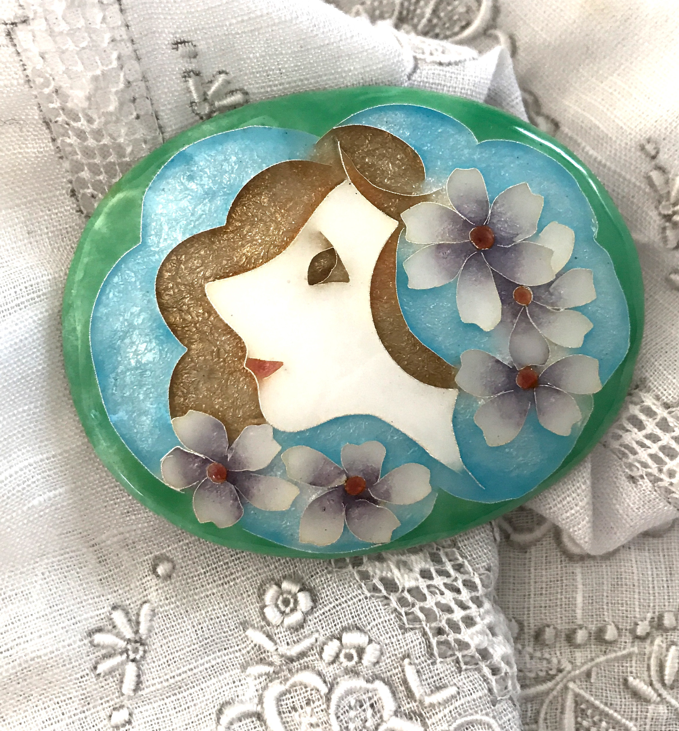 1965年代 手作り七宝焼きブローチ - メルカリ
