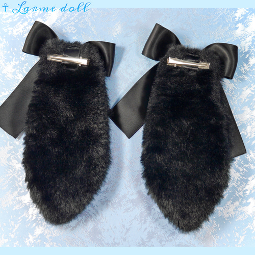 受注生産】《☥》たれうさ耳リボンヘアクリップ (飾り有りタイプ  