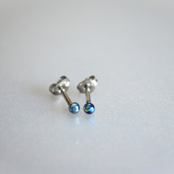Titanium　pierced earrings・チタンピアス2粒・=P・B=１６G 2枚目の画像