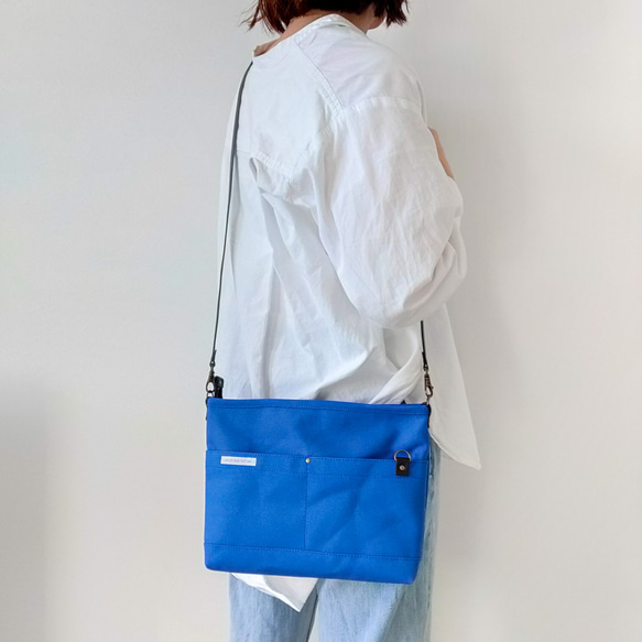 サコッシュみたいなミニショルダー】 プリンセスブルー 帆布
