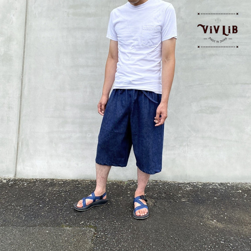 岡山産セルビッジデニム大人用甚平（ユニセックス）・9.5oz・/S
