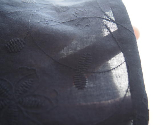 こども浴衣S／魔女の宅急便カラー／紺ネイビー刺繍／木綿(コットン)／子供着物／一つ身／園児〜小学生 14枚目の画像