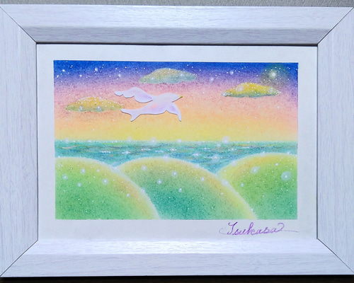 パステルアート 一番星めざして パステル画原画 絵画 T's Arts パステルアート 一番星めざして パステル画原画 絵画 T's Arts