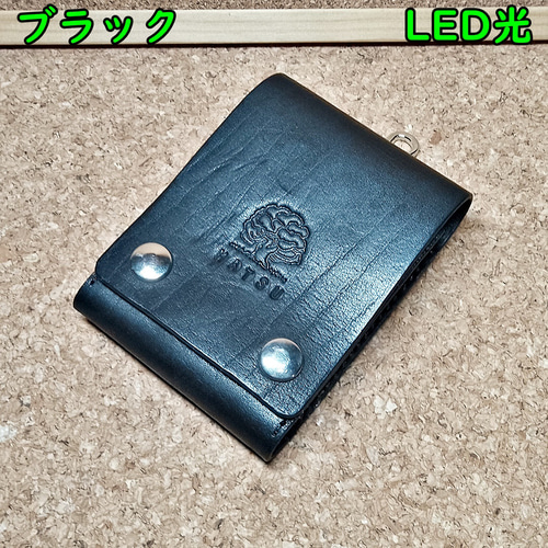 【本革】ミニポーチ 小物入れ ロボット 青 黒 ヌメ革 レザー ハンドメイド シングルミニスマホポーチ コンパクトツールポーチ メジャーケース