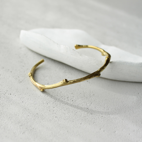 樹枝手鐲（金色） 第1張的照片