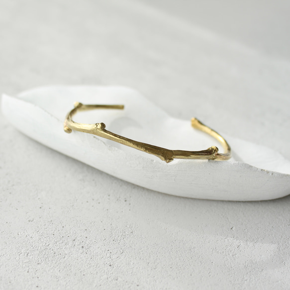 樹枝手鐲（金色） 第3張的照片