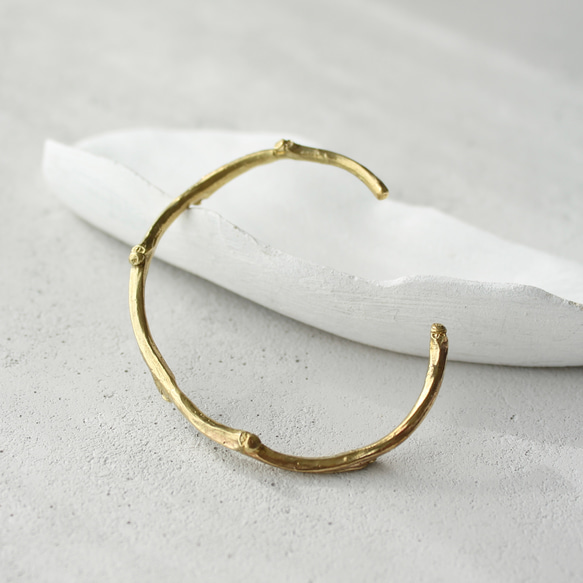 樹枝手鐲（金色） 第4張的照片