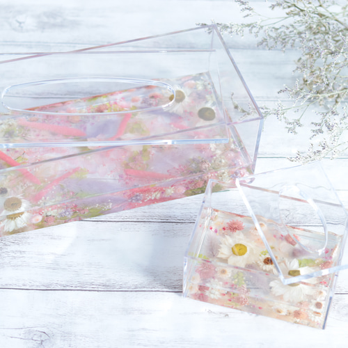 小さい小物入れ♡固まるハーバリウム No.27 8角形小物入れ固まるハーバリウム No.27 8角形小物入れ固まる