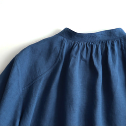 cook P blouse (white/mustard/blue) 4枚目の画像