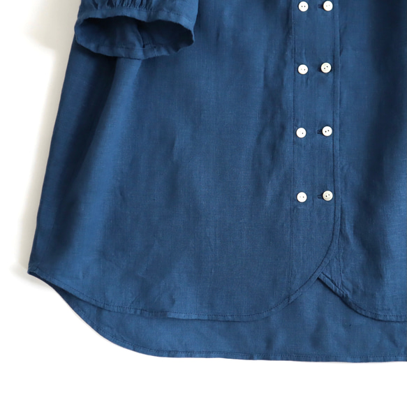 cook P blouse (white/mustard/blue) 2枚目の画像