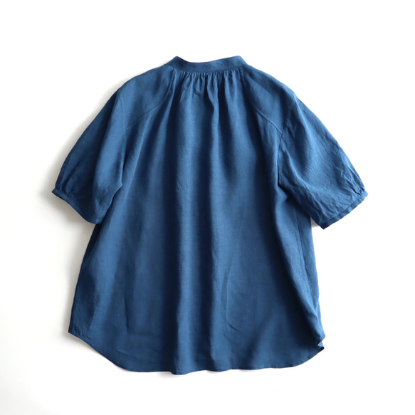 cook P blouse (white/mustard/blue) 5枚目の画像