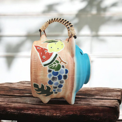 ※再販※トロピカルフルーツ　蚊取り豚　蚊遣り　トルコマット　ターコイズブルー 2枚目の画像