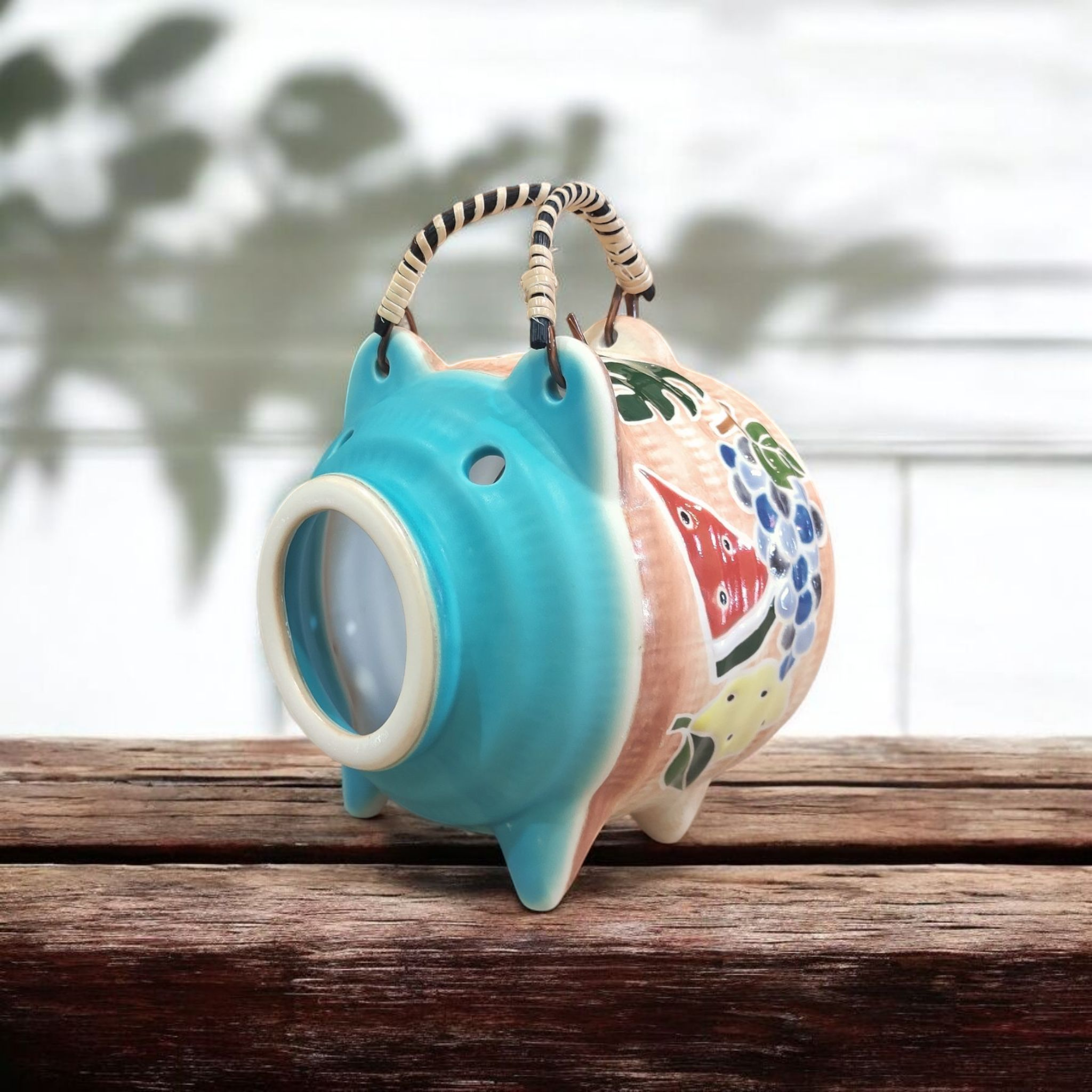 ※再販※トロピカルフルーツ　蚊取り豚　蚊遣り　トルコマット　ターコイズブルー