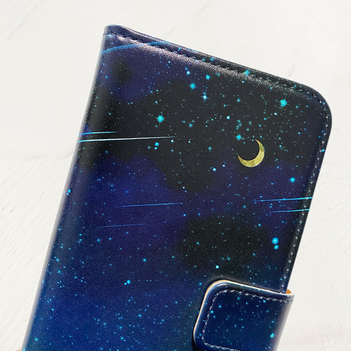星降る真夜中の町 手帳型 iPhoneケース スマホケース 全機種対応