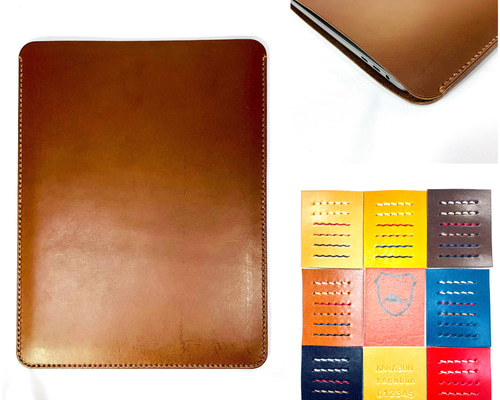 【美品・新品】本革/栃木レザーMacBook13インチ用ケース 送料無料】栃木レザーMacBook13インチケース brownie(Air M2対応