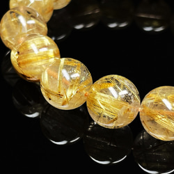 特価品 現品一点物 ゴールド タイチンルチル ブレスレット 金針水晶 １２ミリ ４３ｇ ＴＫＲ３２ 最強天然石 9枚目の画像