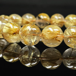特価品 現品一点物 ゴールド タイチンルチル ブレスレット 金針水晶 １２ミリ ４３ｇ ＴＫＲ３２ 最強天然石 5枚目の画像