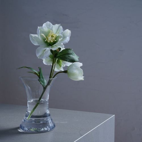 水換え不要）クリスマスローズの花瓶挿し ホワイト【フラワー