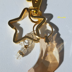 Luna 月　クリスタル　ハーキマーダイヤモンド　ゴールドキーリング 7枚目の画像