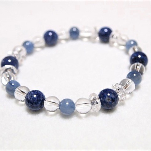 過去から脱却し幸運をもたらす* ラピスラズリ・カイヤナイト・水晶の