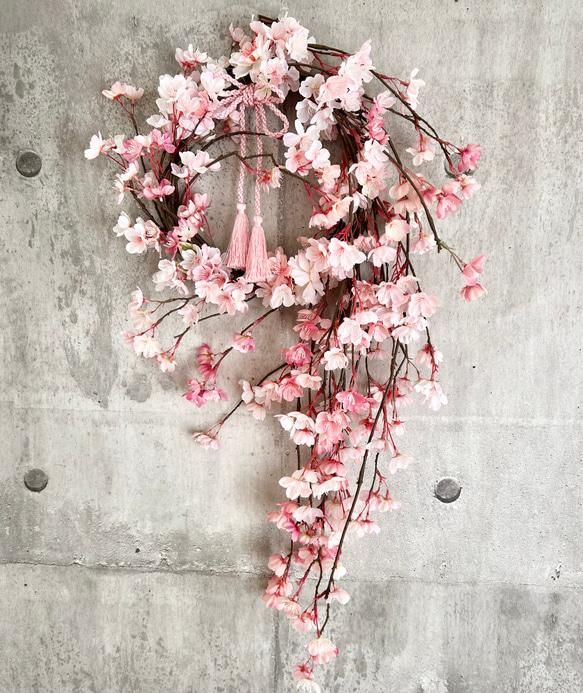 枝垂れ桜のリース VII「受注制作」 8枚目の画像