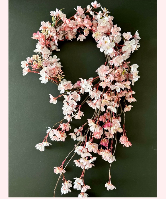 枝垂れ桜のリース VII「受注制作」 3枚目の画像