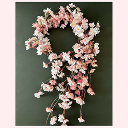枝垂れ桜のリース VII「受注制作」 1枚目の画像