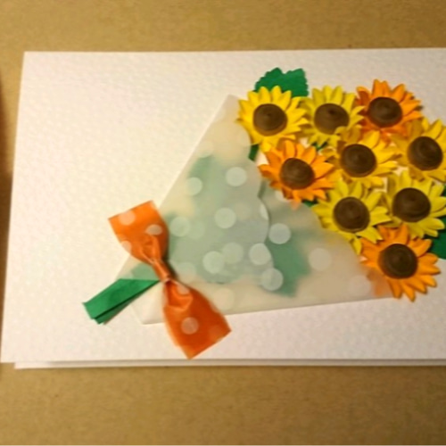 向日葵の花束のメッセージカード 140 メッセージカード 25 🌸 通販