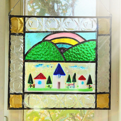 ステンドグラス チューリップモチーフのパネル その他インテリア雑貨