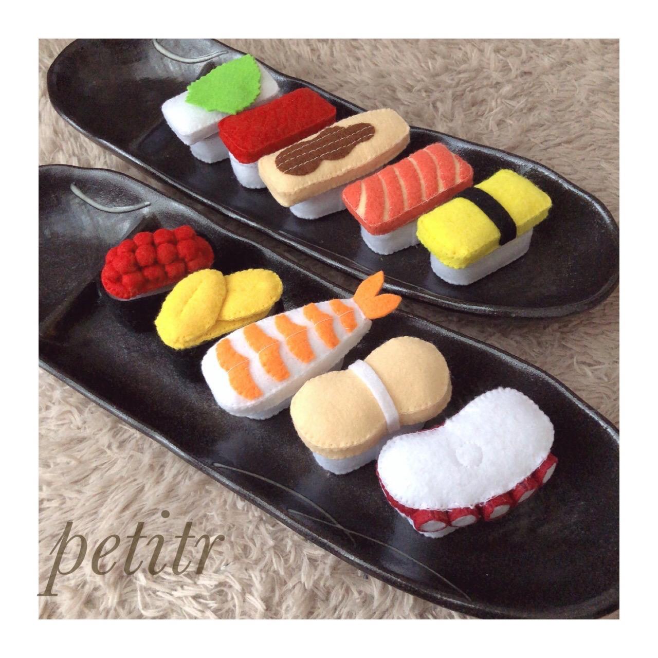 専用ページ】フェルトままごと☆お寿司セット おもちゃ・人形 petitr