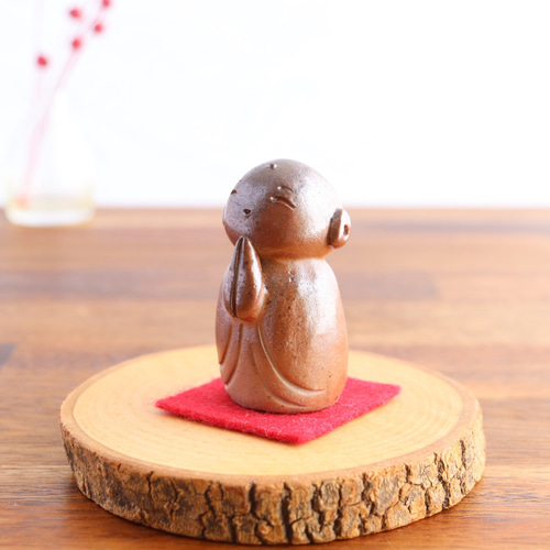 ⑤備前焼 お地蔵さん（小）笑顔ver.【陶器・置物】 その他置物 備前焼