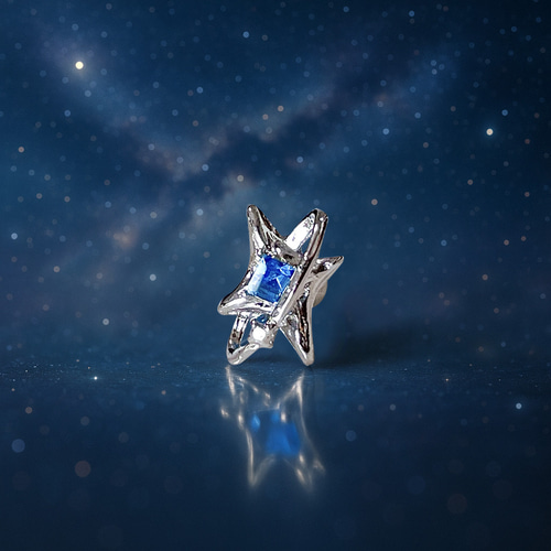 ブルースター 惑星 宇宙 星 ボディピアス 14G 16G 18G 軟骨ピアス 片耳