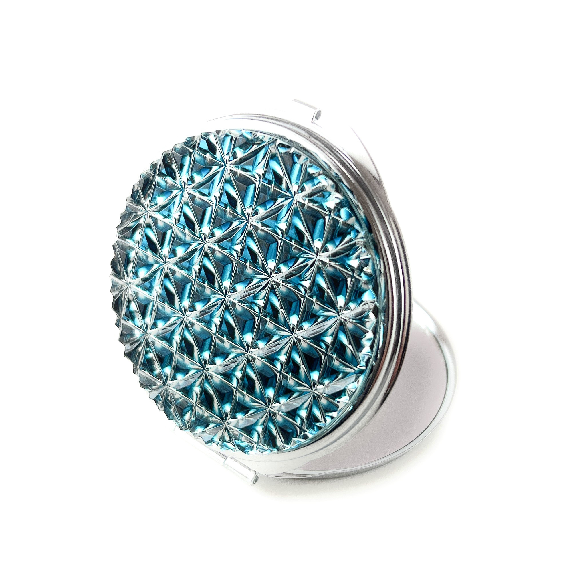 東京切子コンパクトミラー　麻乃葉　 Silver  "Jade" ~ジェイド〜