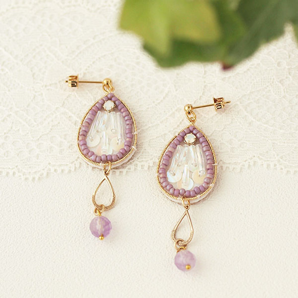 おうち時間応援！アクセサリー作成キット】ラベンダーアメジスト