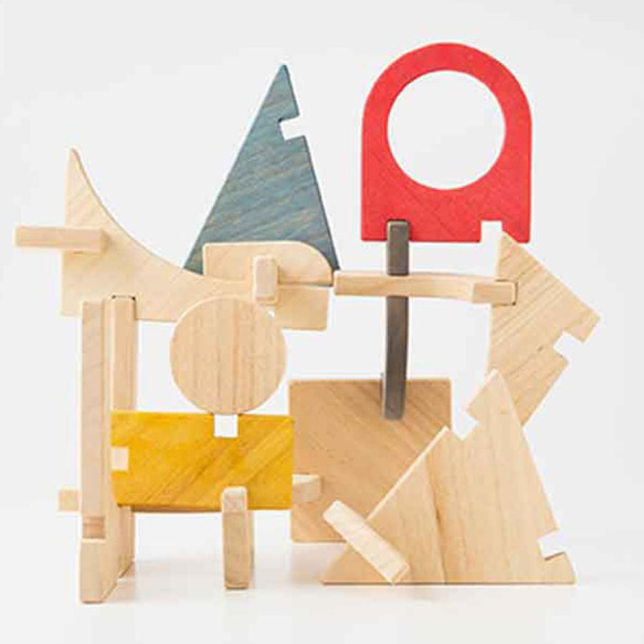 【受注生産】桐の積み木　こども建築知育玩具　JAPAN BRAND『SLOT』 10枚目の画像