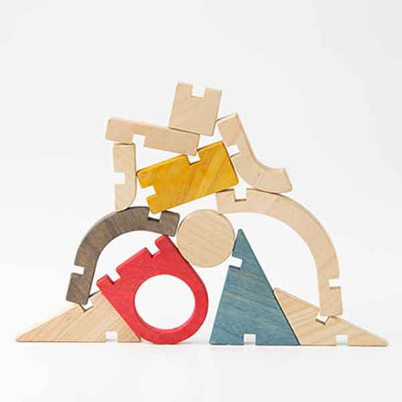 【受注生産】桐の積み木　こども建築知育玩具　JAPAN BRAND『SLOT』 11枚目の画像