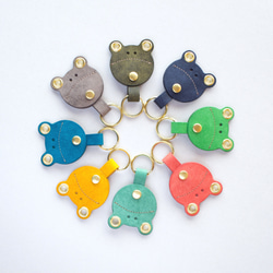 カエルのキーホルダー『ケロケロキャンディ』｜本革 レザーキーリング