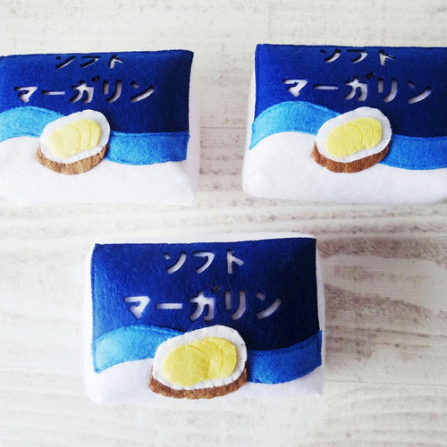 完成品】フェルト ままごと スーパーマーケット 乳製品② 8種セット