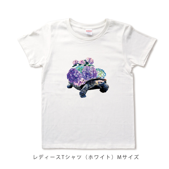 紫陽花カメのTシャツ 3枚目の画像