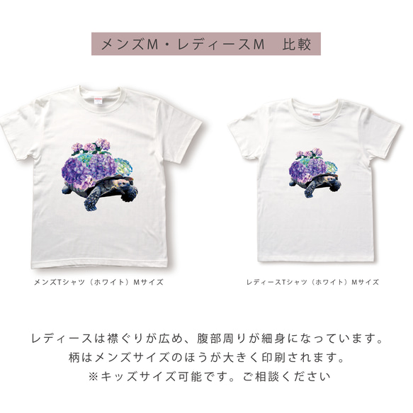 紫陽花カメのTシャツ 5枚目の画像