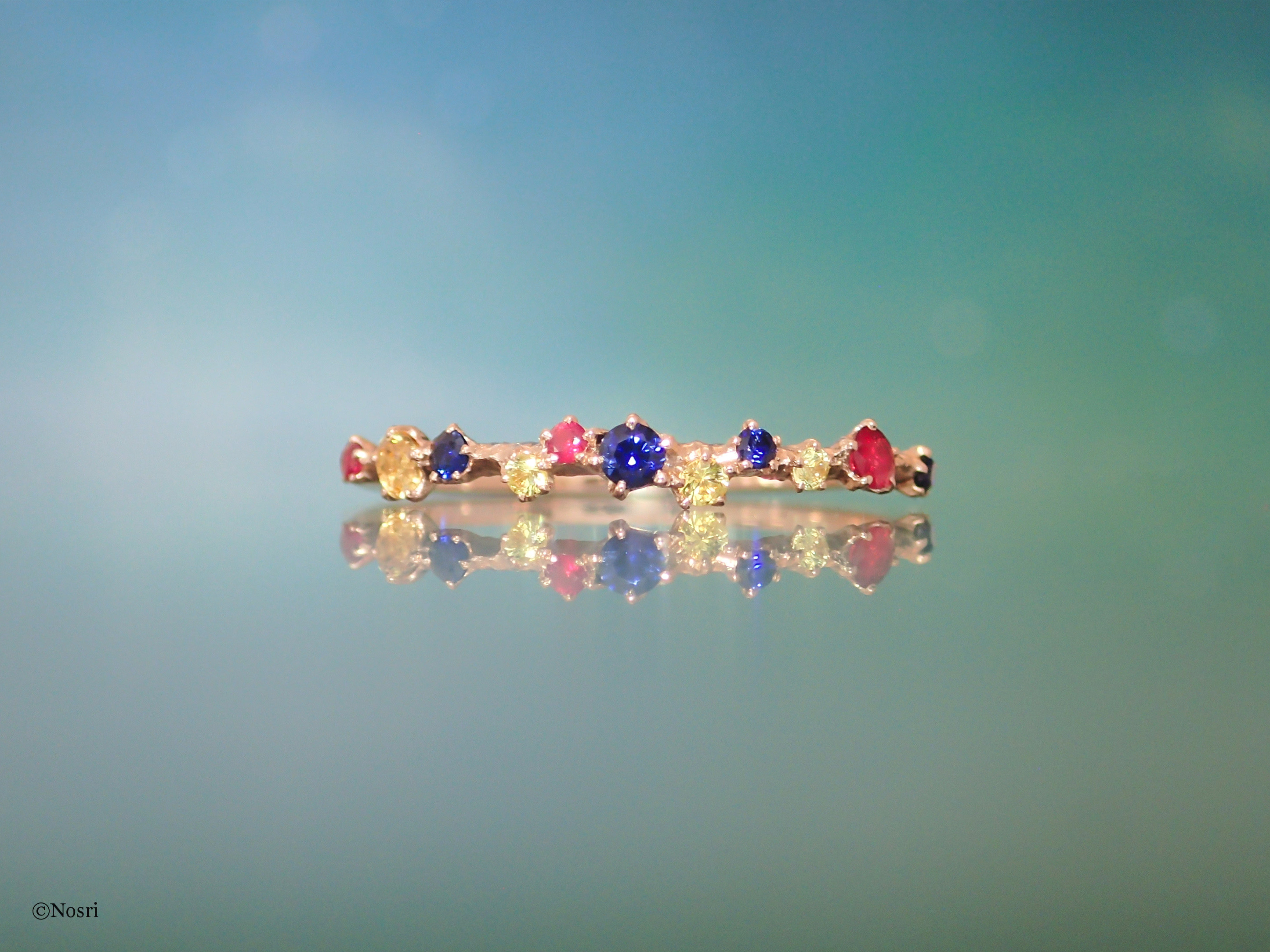 星屑の指輪 マルチストーン（エトワール リング）creema限定　ルビー サファイア