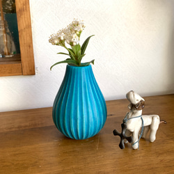 kちいさい花瓶 ターコイズブルー 一輪挿し・花瓶・花器 mayumi 通販