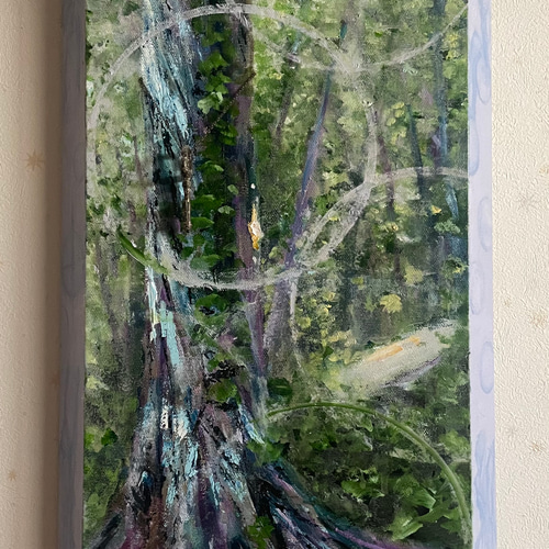 滝』油絵 絵画 アトリエ風の通☆Etsuki Misu 通販 7067480