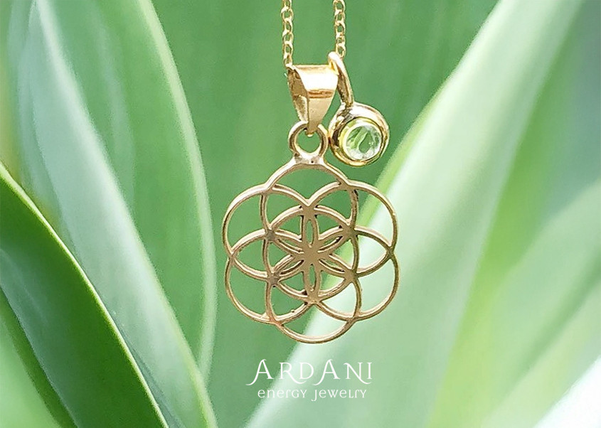 Seed of Life 18金ゴールドペンダントトップ【ARDANI energy jewelry】