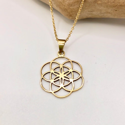 予約Seed of Life 18金ゴールドペンダントトップ【ARDANI energy jewelry】 2枚目の画像