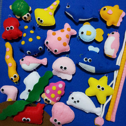 フェルト ままごと おままごと さかなつり ハンドメイド フェルトおままごと 魚釣りの通販 by s2_felt｜ラクマ