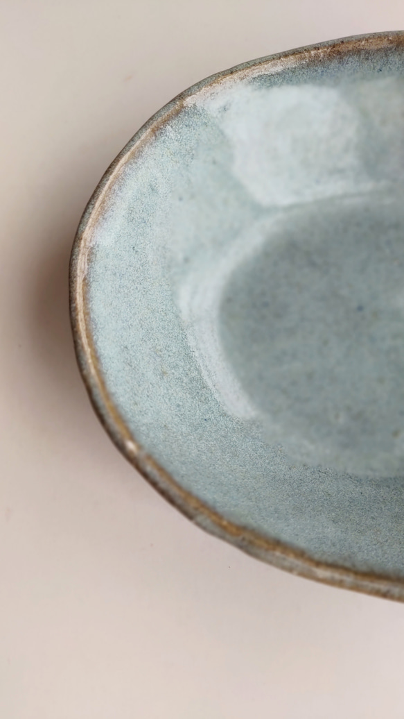 松灰釉オーバル中鉢 3枚目の画像